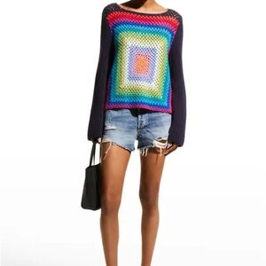 Rainbow Pistola Crochet Sweater